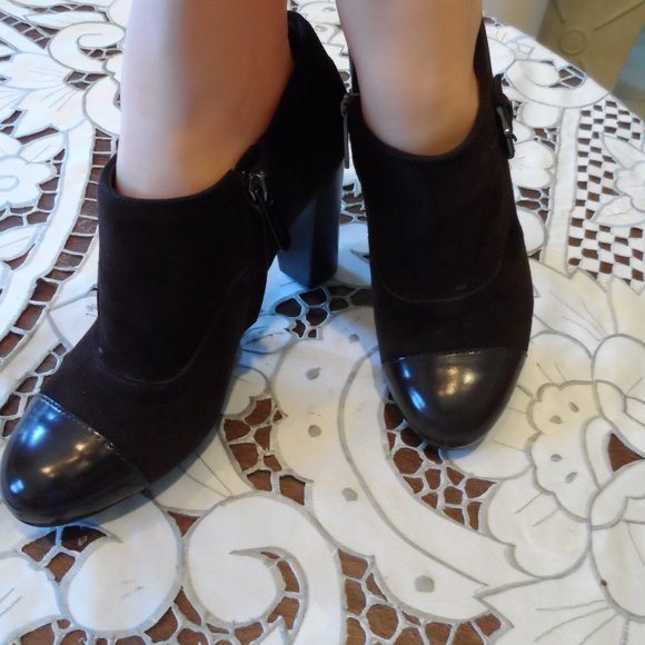 Tod's Brown Suede/Patent Leather Ankle Boot 37 - Picture 2 of 16